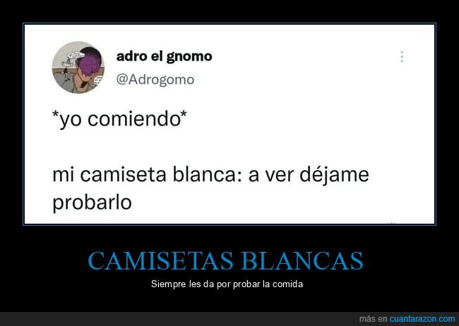 comiendo,camiseta,blanca,probar