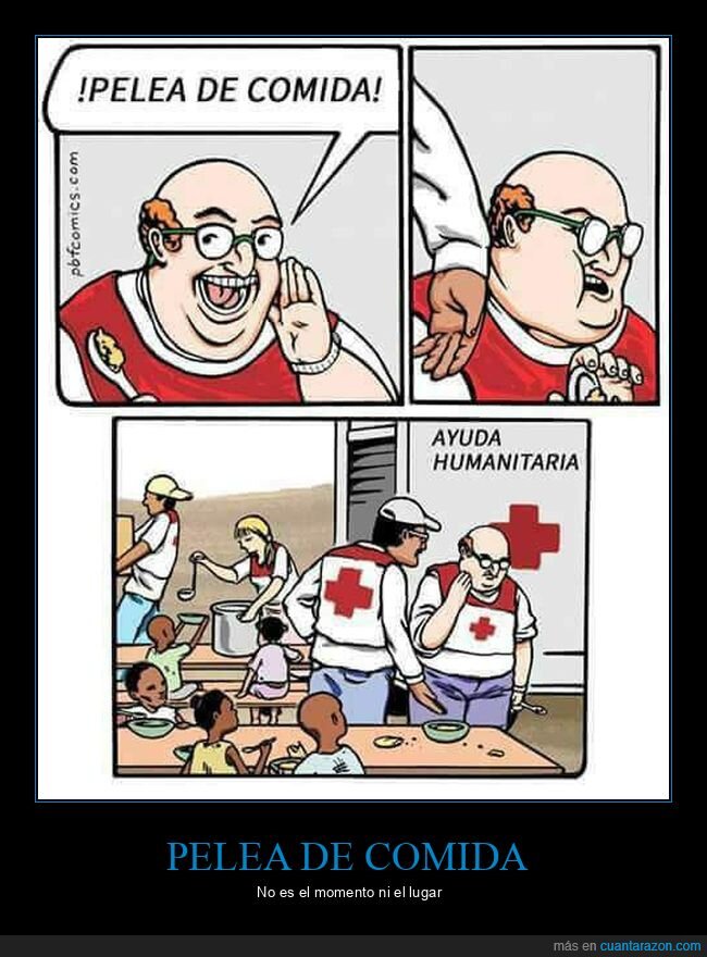 ayuda humanitaria,pelea de comida