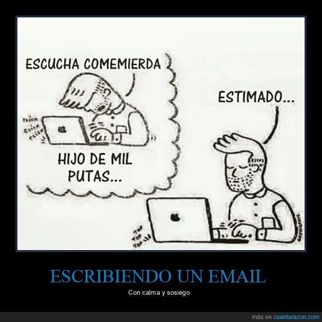 email,escribiendo,pensando