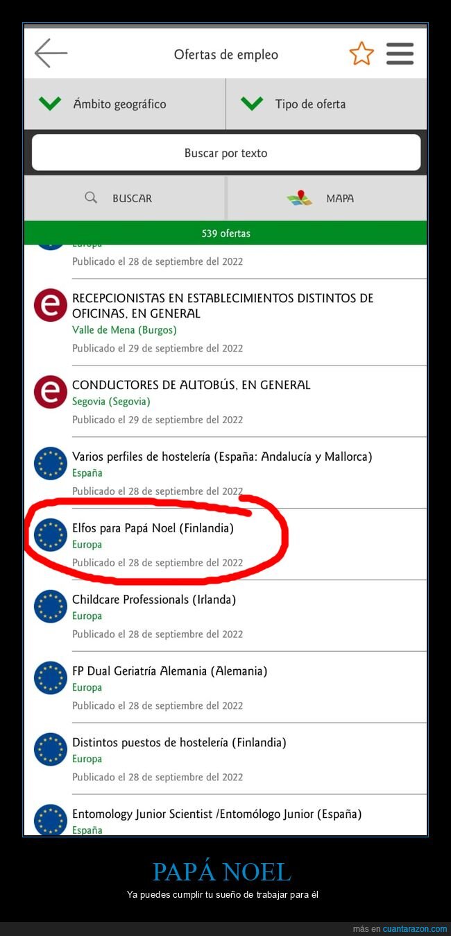 oferta de empleo,papá noel,elfos