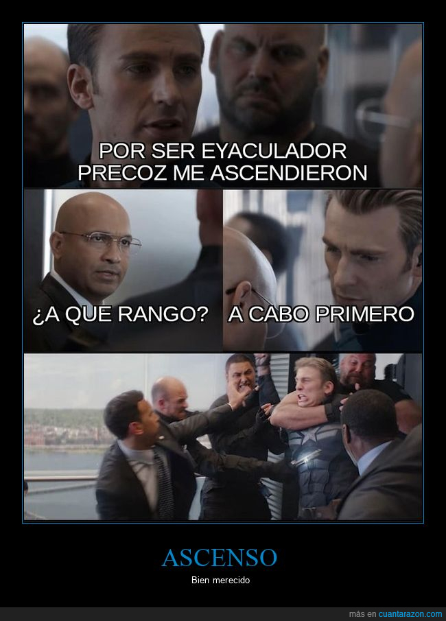 precoz,ascender,cabo primero,capitán américa