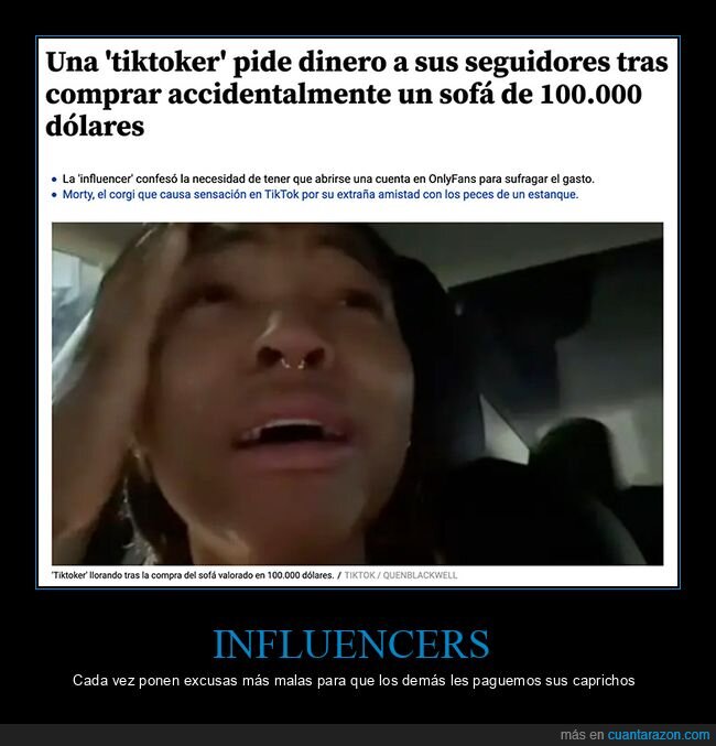 dinero,pedir,sofá,tiktoker