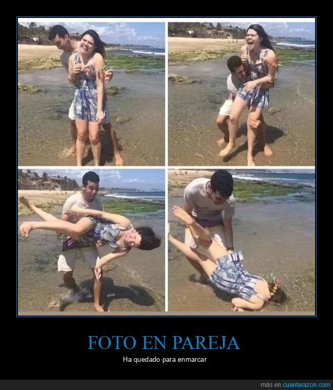 fails,pareja,playa