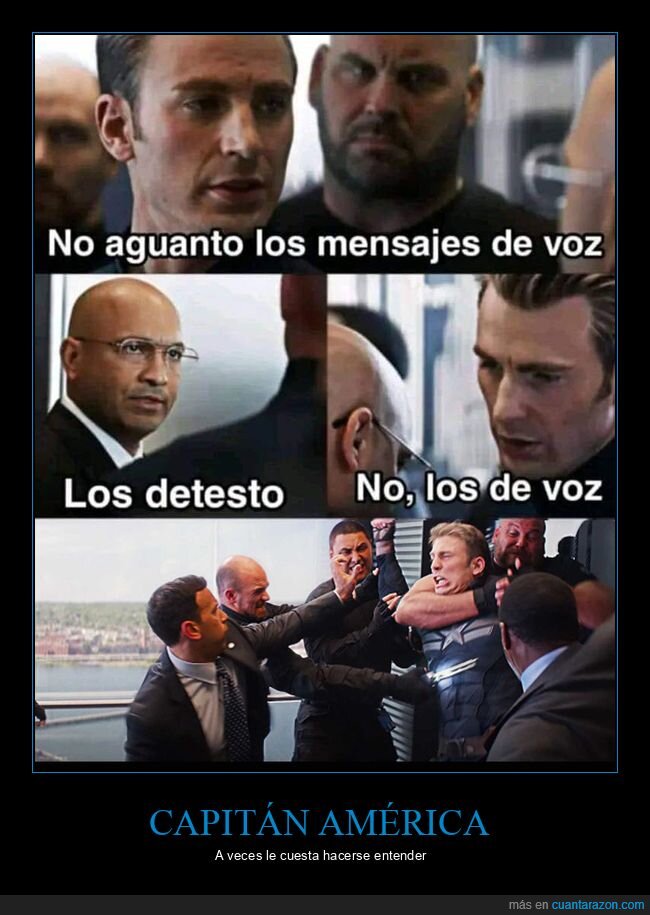 capitán américa,mensajes de voz