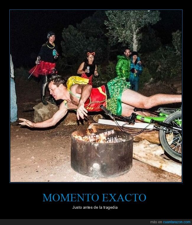 momento exacto,bicicleta,fuego,fails