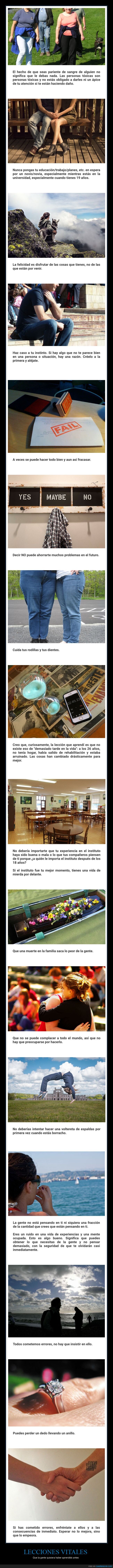 lecciones vitales,aprender antes
