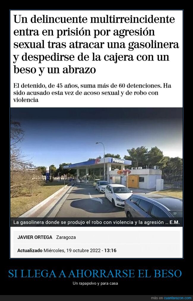 delincuente,prisión,agresión,cajera,beso