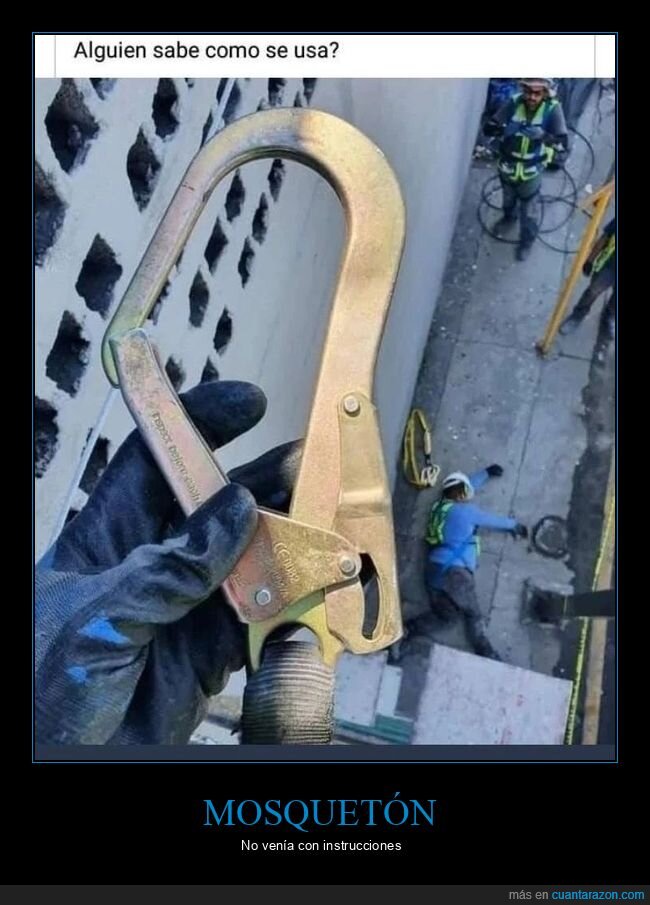 mosquetón,usar,fails