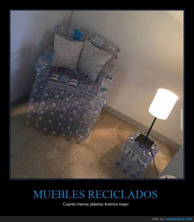 muebles,botellas,plástico