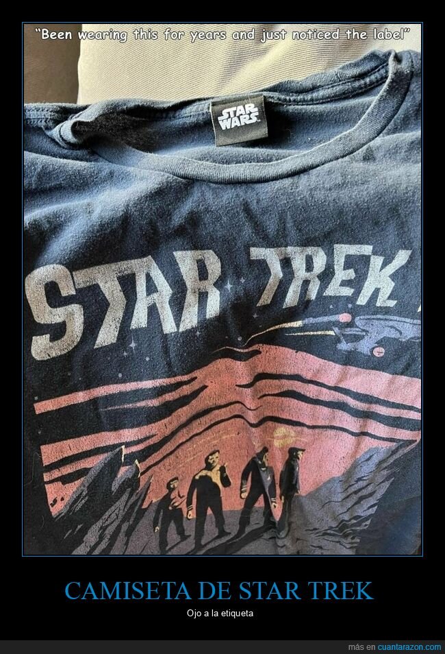 camiseta,star trek,etiqueta,star wars