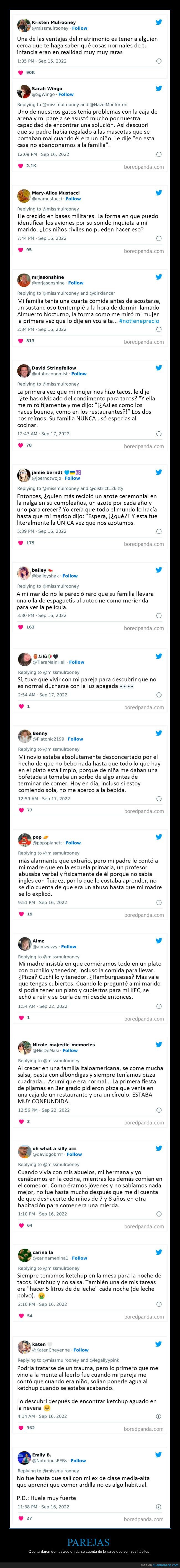 parejas,hábitos,raros