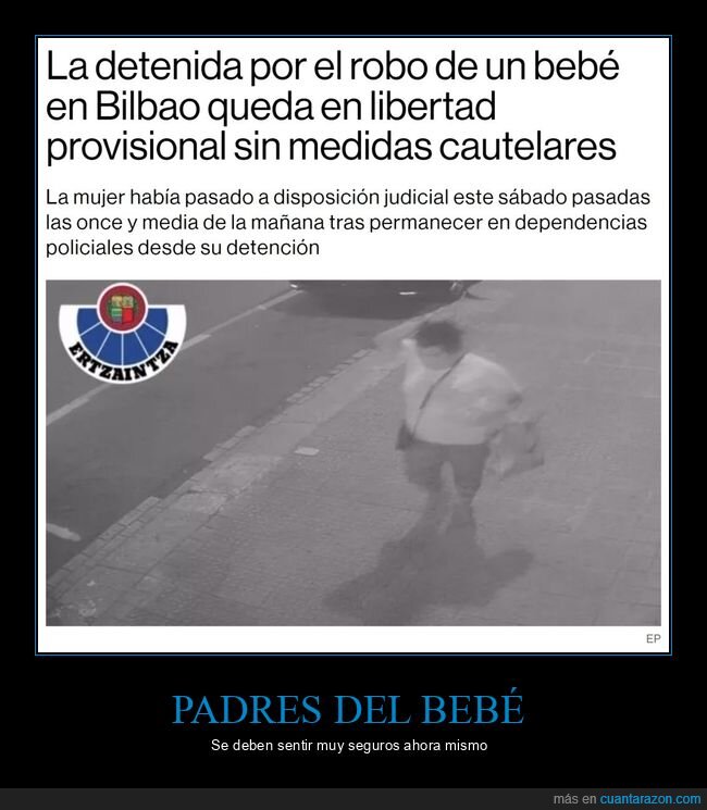 detenido,robo,bebé,libertad