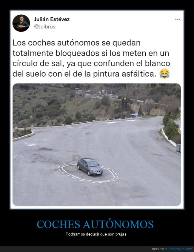 coches aut&oacute;nomos,bloqueados,sal