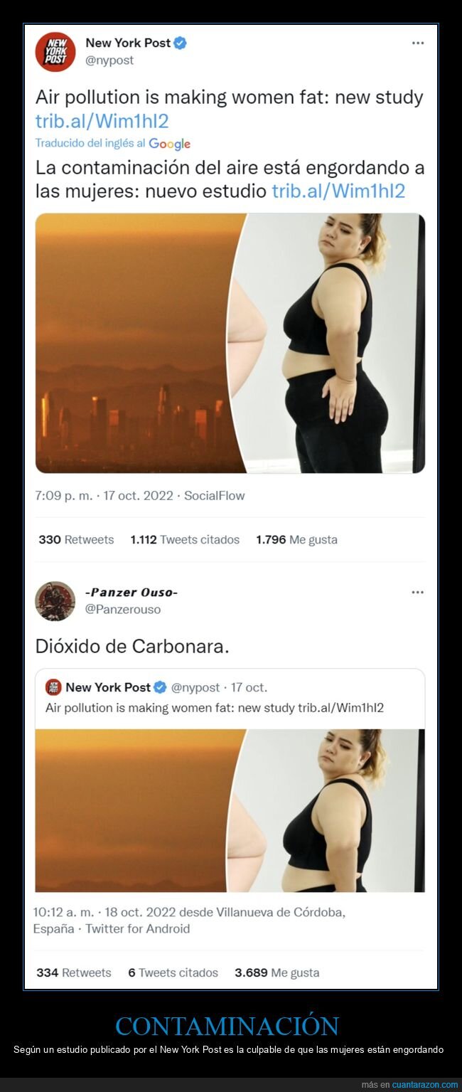 contaminación,engordar