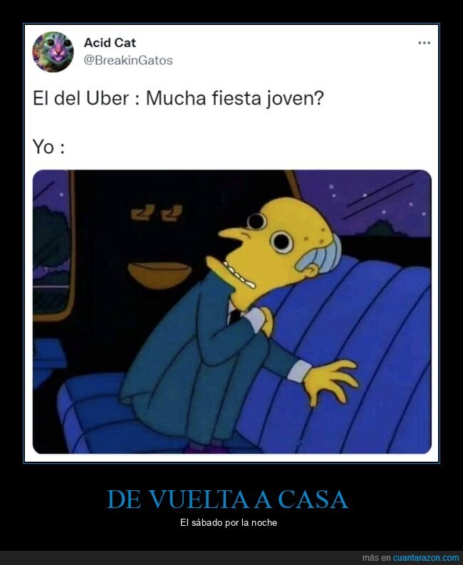 uber,fiesta,señor burns,simpsons