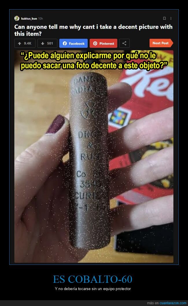 objeto,cobalto-60,radiación