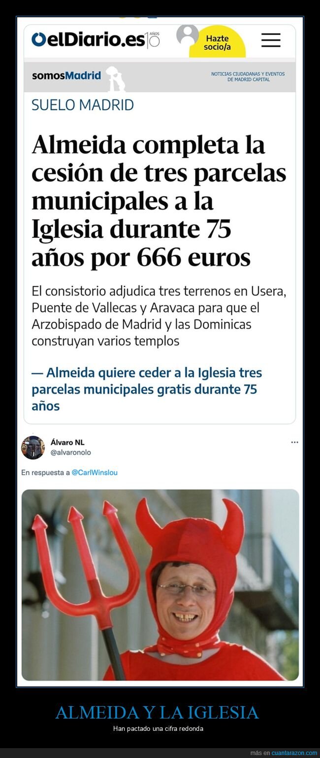 666,almeida,cesión,iglesia,parcelas,políticos