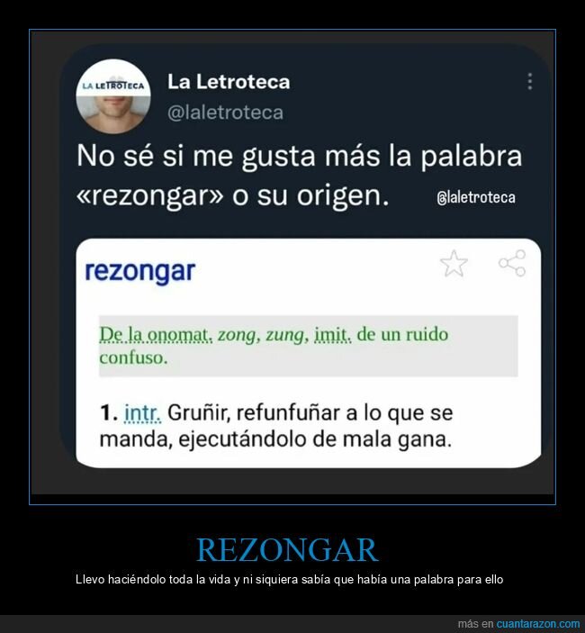 rezongar,definición