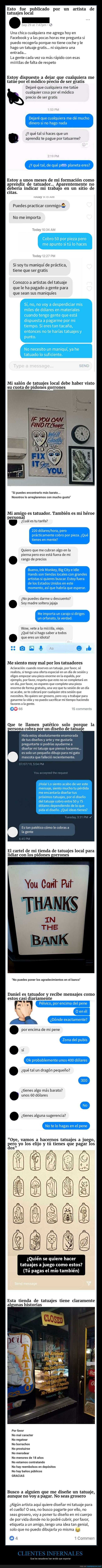 tatuadores,clientes,gorrones