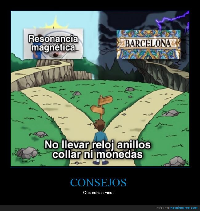 resonancia magnética,barcelona,reloj,anillos,collar,monedas