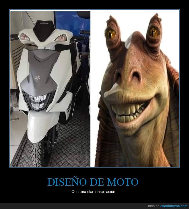 moto,jar jar binks,parecidos