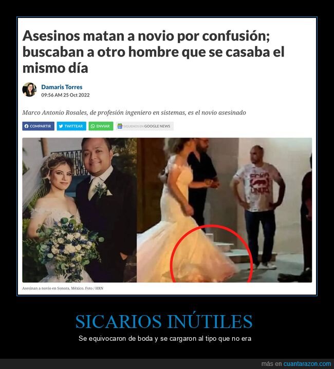 asesinos,matar,novio,boda,confusión