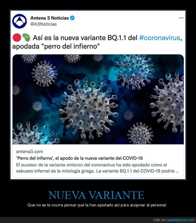 coronavirus,perro del infierno,variante