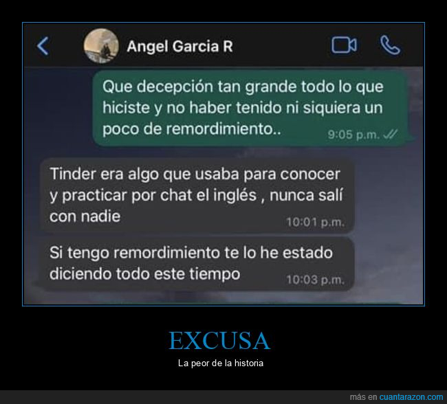 excusa,inglés,tinder