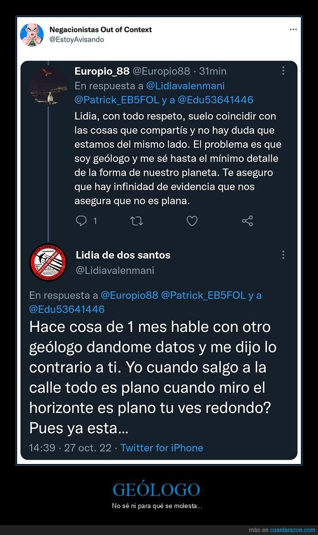 geólogo,terraplanistas