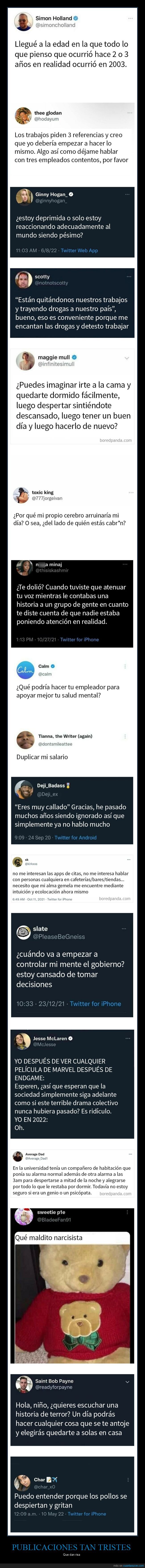 publicaciones tristes,risa