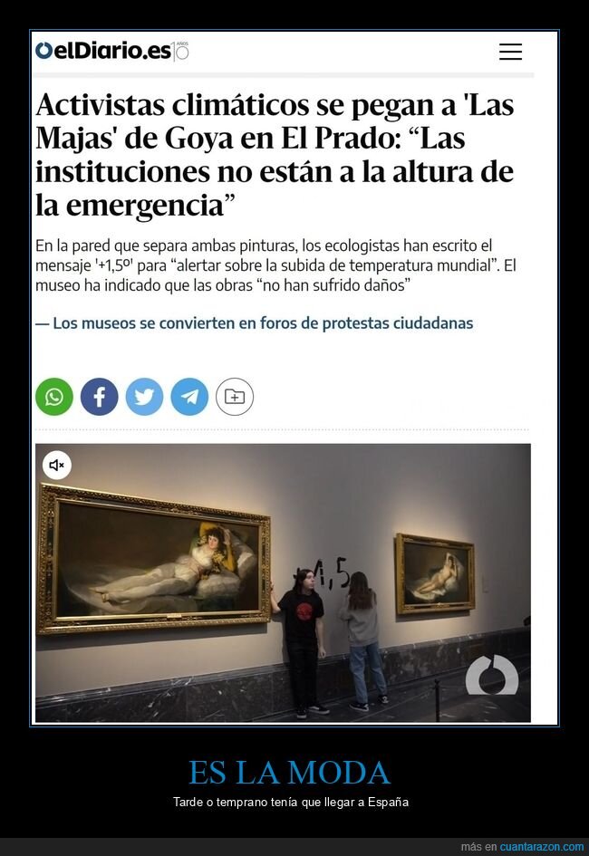 activistas,las majas,goya,el prado,cambio climático