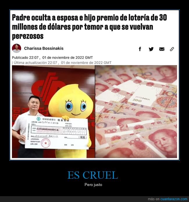 padre,ocultar,premio,lotería,familia