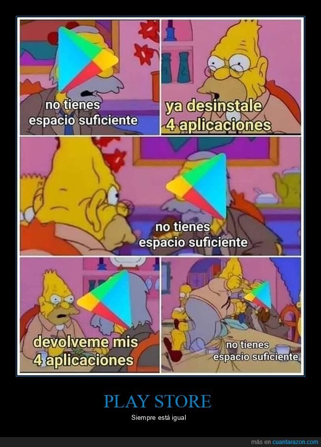 android,espacio,play store,simpsons