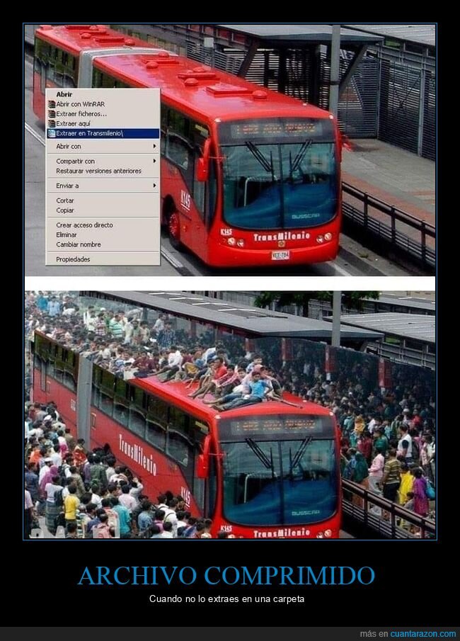 autobús,extraer,winrar