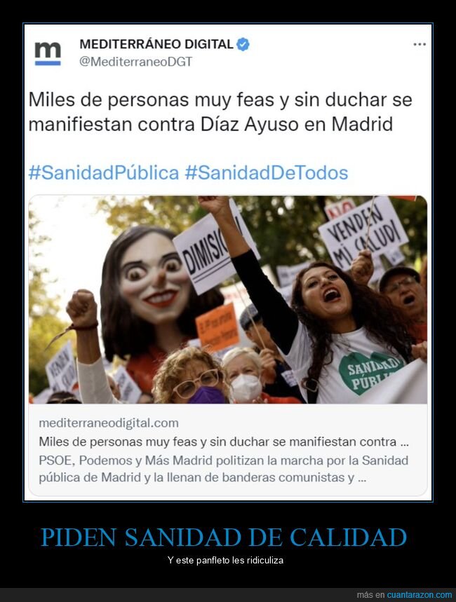 manifestación,ayuso,sanidad,políticos