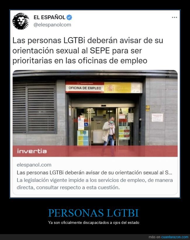 lgtbi,orientación sexual,sepe,paro