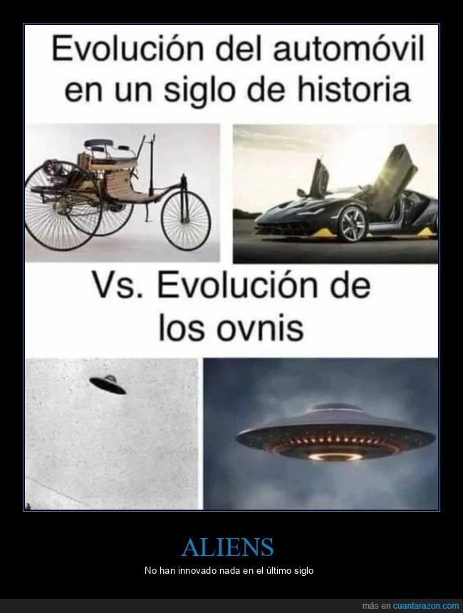 evolución,coches,ovnis