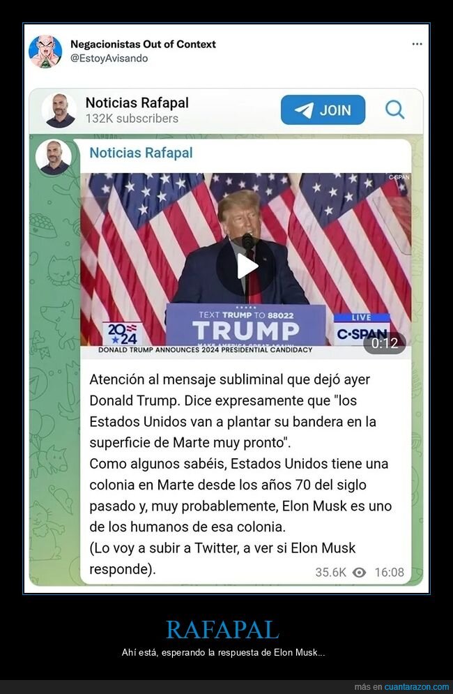 conspiranoicos,donald trump,elon musk,marte,políticos