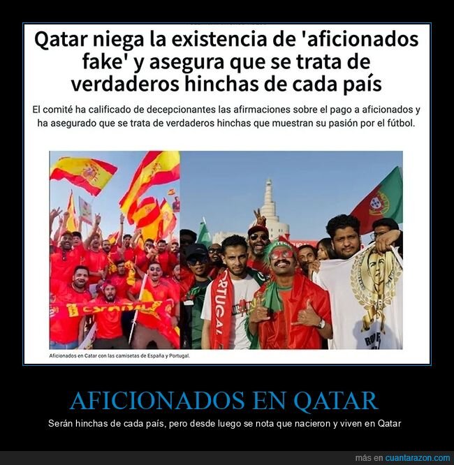 aficionados fake,hinchas,mundial,qatar