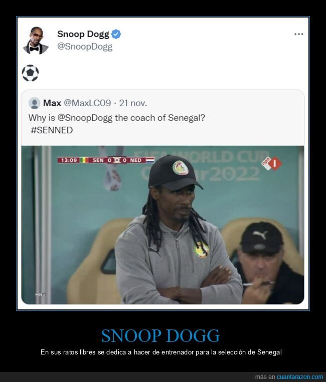 noop dogg,senegal,entrenador,parecidos,mundial,qatar