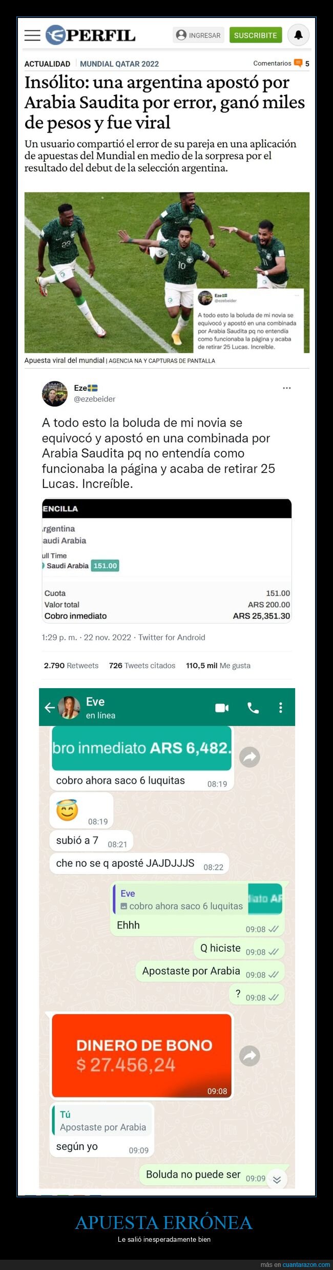 apuesta,arabia saudí,argentina,error,ganar