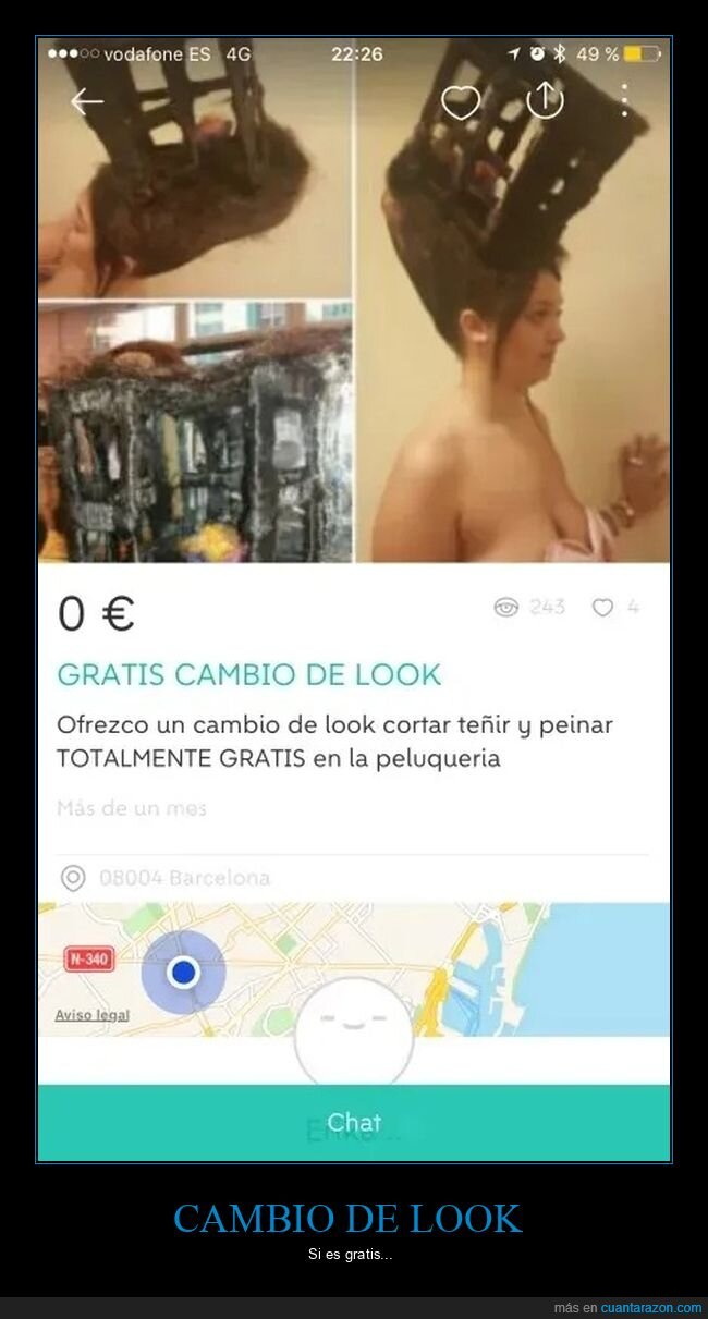 anuncios,corte de pelo,gratis,jaula,peinado,wallapop,wtf