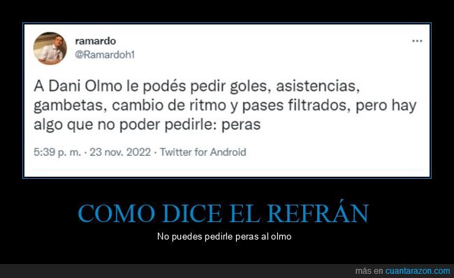 dani olmo,pedir,peras