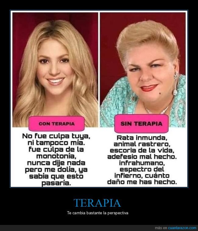 terapia,shakira,paquita la del barrio