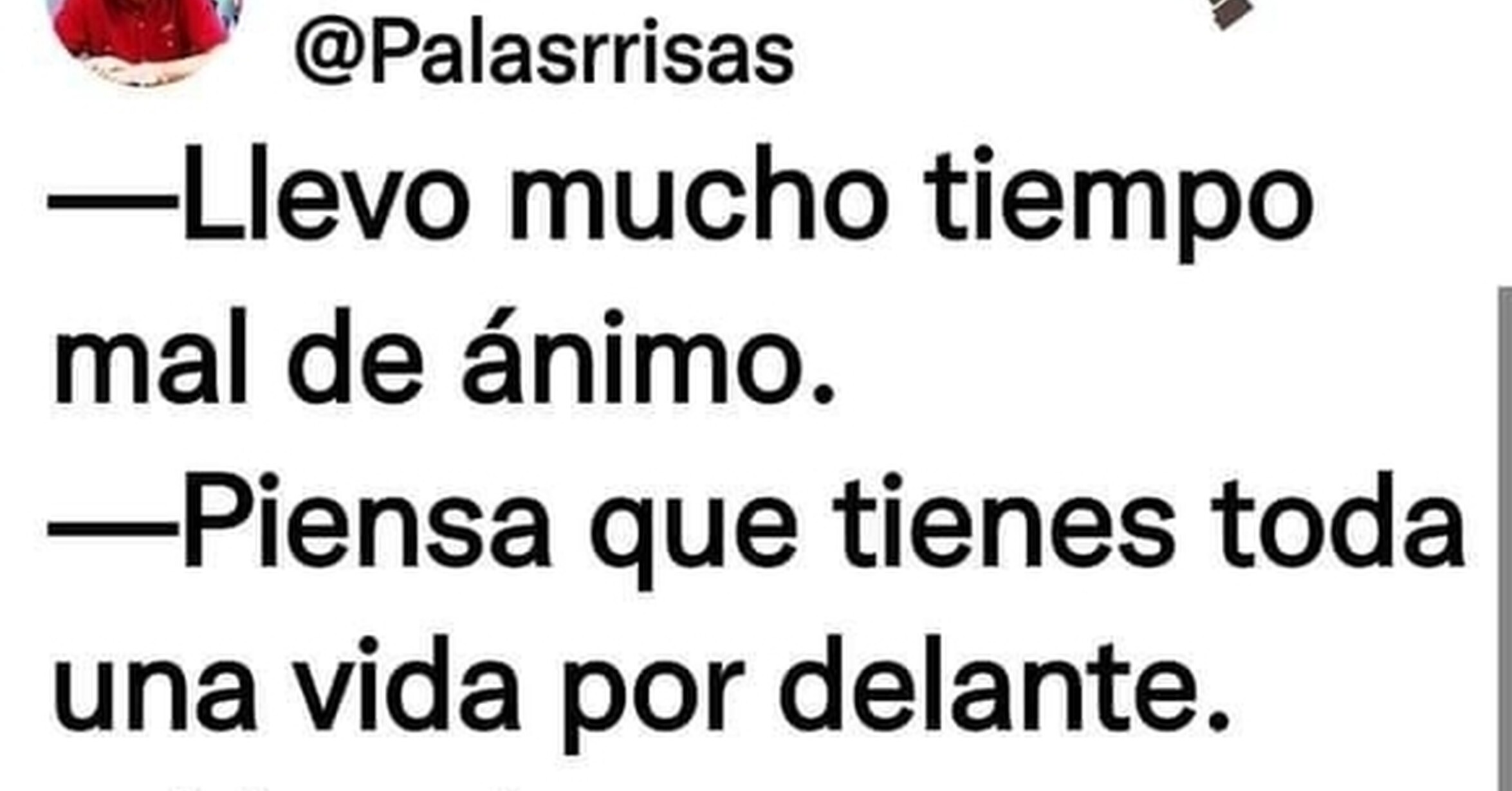 ¡Cuánta razón! / Intentando dar ánimos
