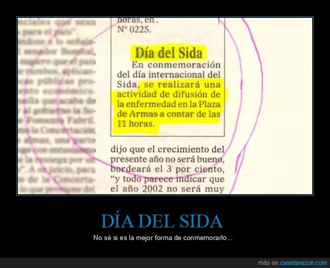 día del sida,difusión