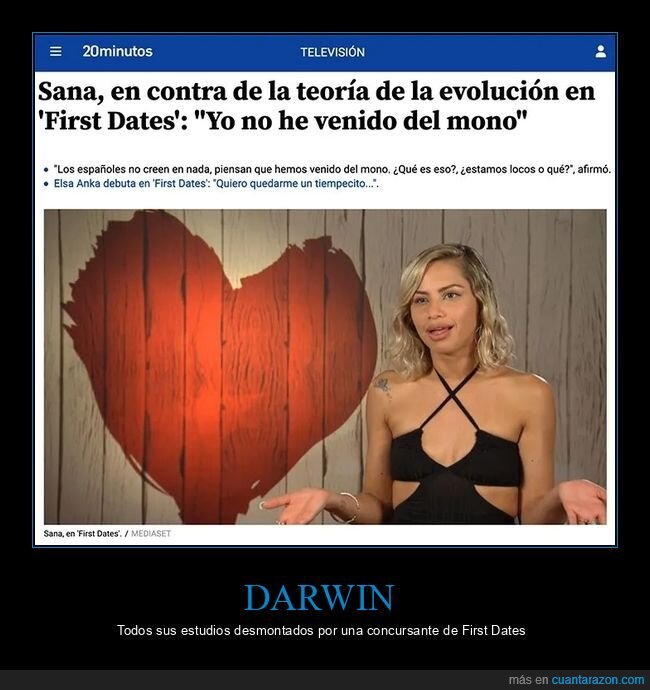 evolución,first dates,negacionistas