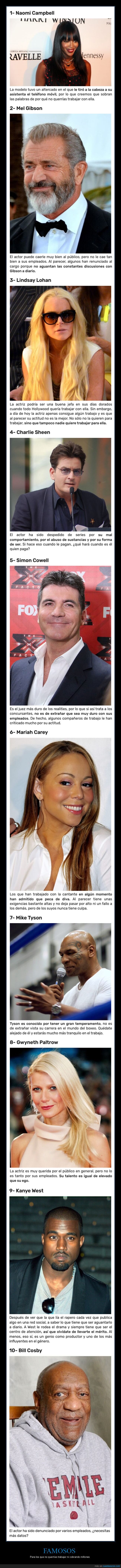 famosos,trabajar