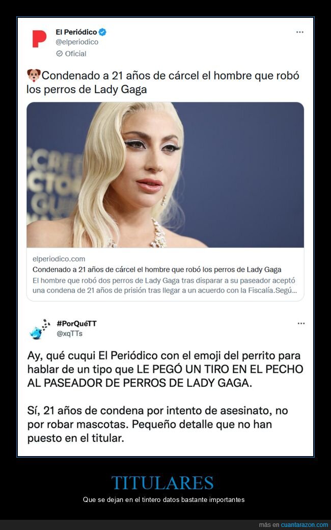 cárcel,disparar,lady gaga,paseador,perros,robar