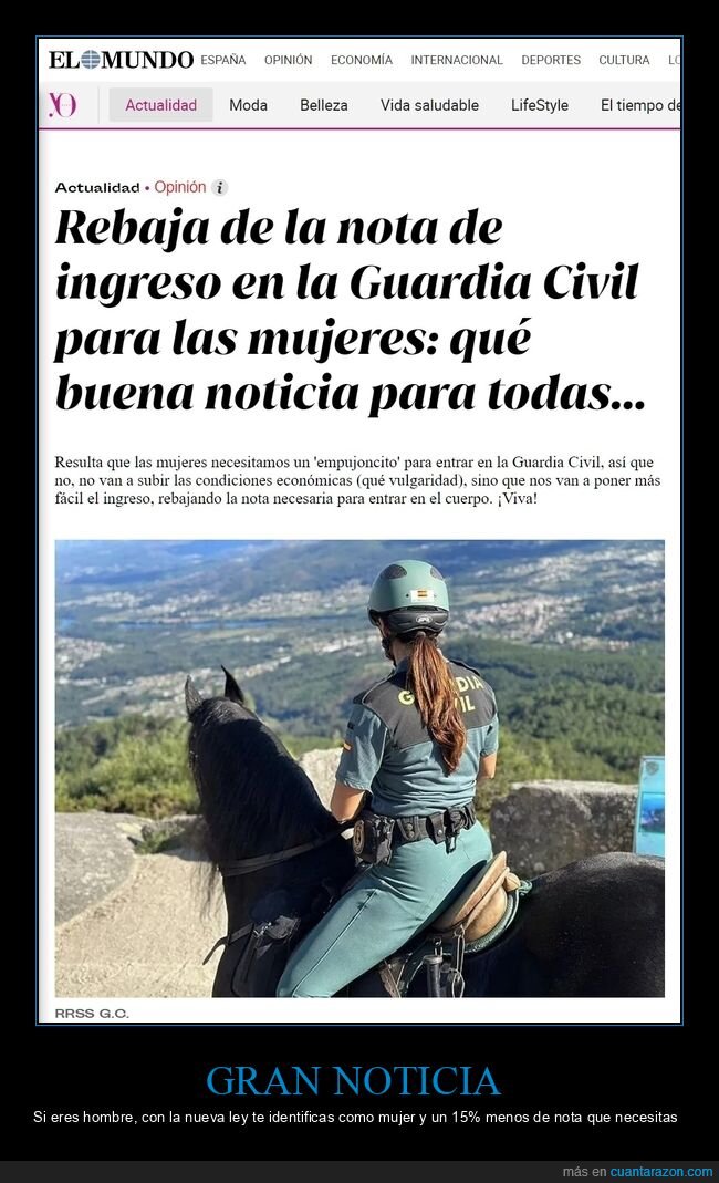 rebaja,nota,guardia civil,mujeres